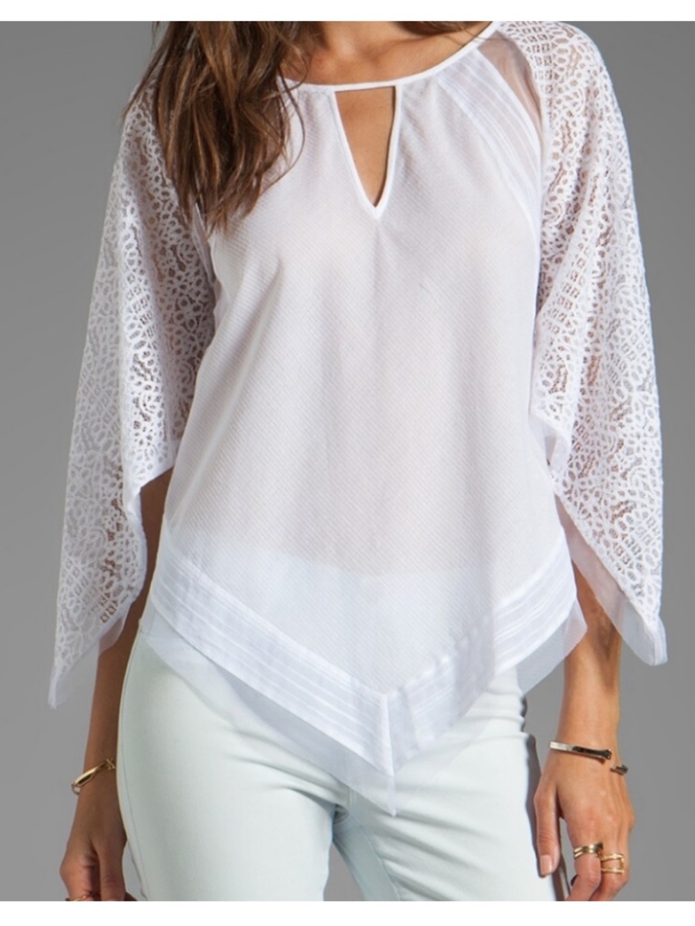 BCBGMAXAZRIA Elyza Peasant Top